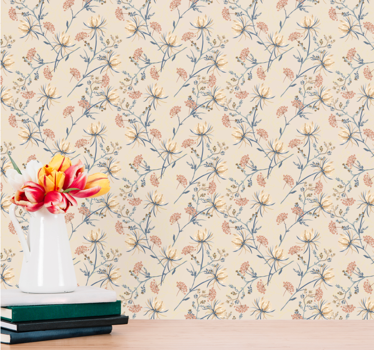 Gražus gėlių dizainas tapetai geles - „Tenstickers“