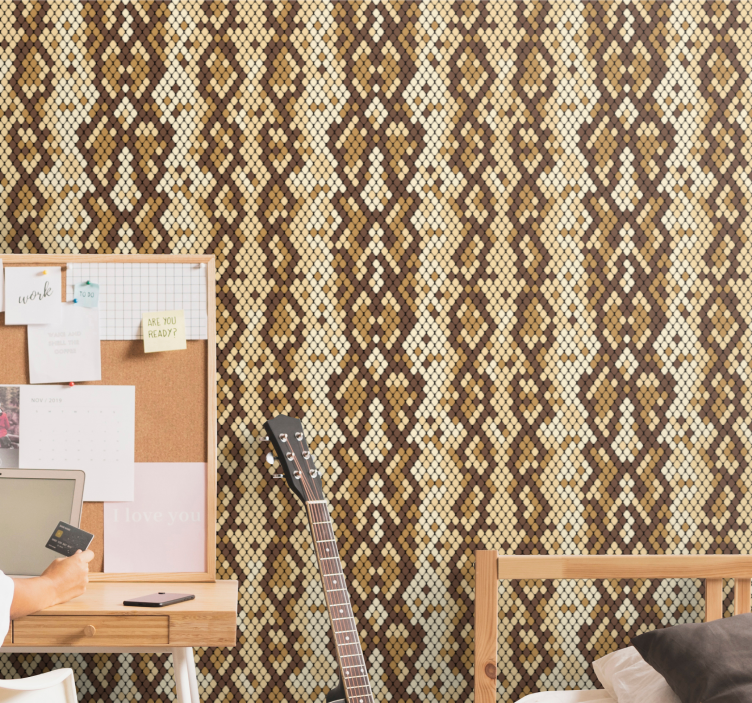 Gyvatės odos modelio modernūs tapetai - „Tenstickers“