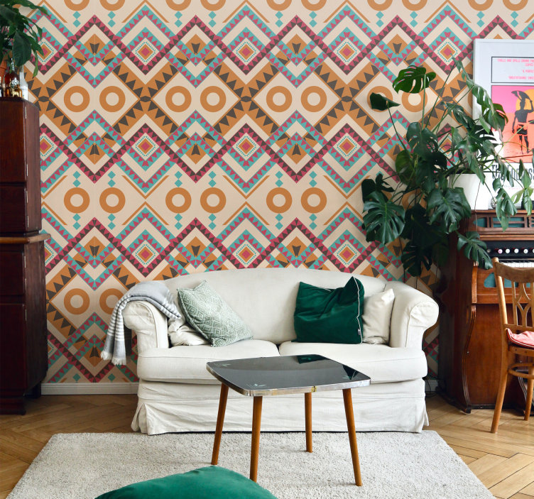 Margaspalviai deimantų rašto tapetai - „Tenstickers“