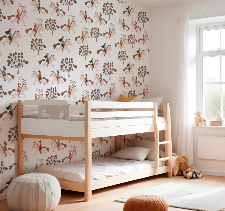 Jodinėjimas miške arklių tapetai - „Tenstickers“