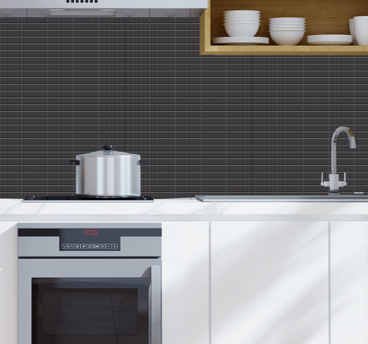 Juodos plytelės 3d tapetai 3d tapetai - „Tenstickers“