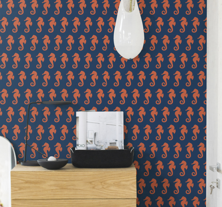 Jūrų arkliuko motyvas gyvūnai tapetai - „Tenstickers“