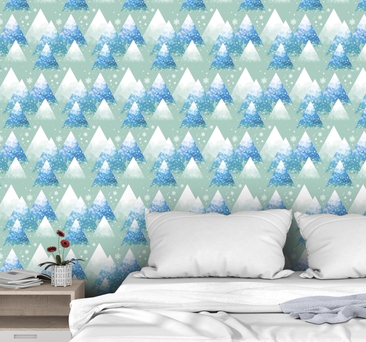 Kalnuotas peizažas gamtos sienos tapetas - „Tenstickers“