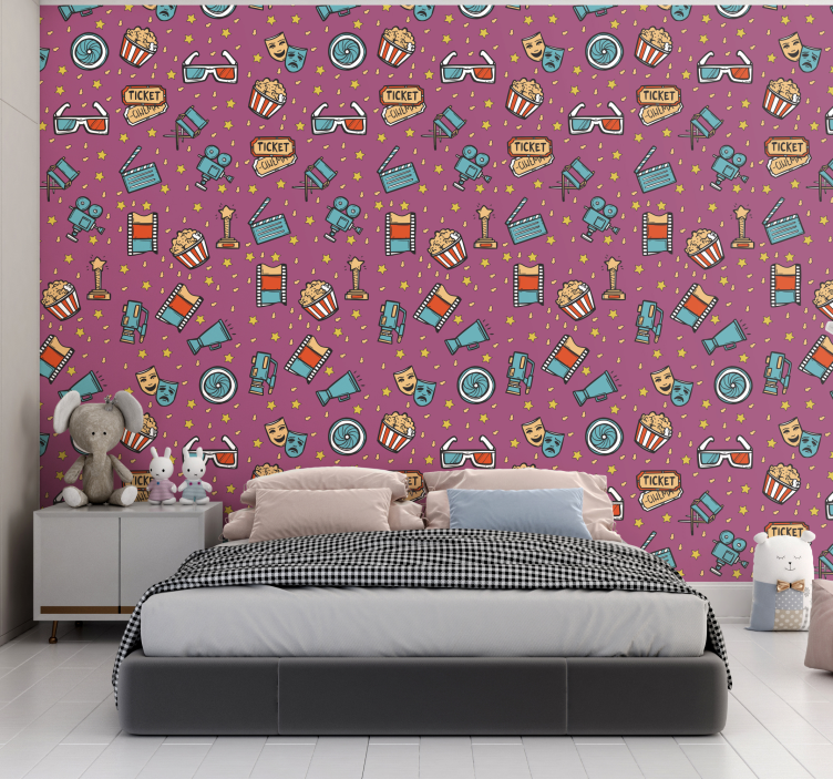 Filmo naktis - mergaičių vaikų tapetai - „Tenstickers“