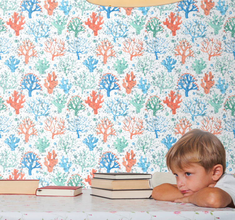 Koralinio rifo įspaudas gamtos sienos tapetas - „Tenstickers“