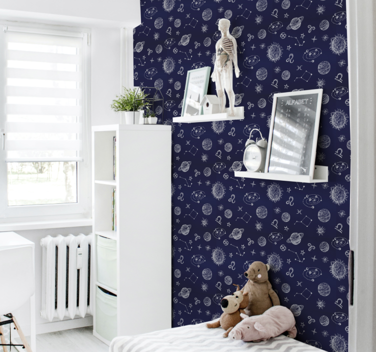 Kosminės planetos vaikų galaktikos tapetuose - „Tenstickers“