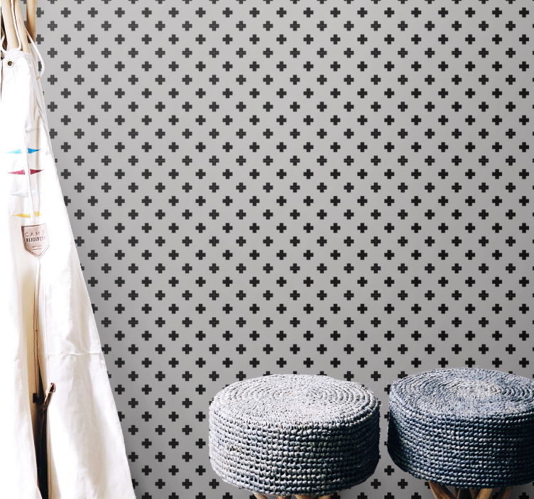 Kryžiaus raštas geometriniai tapetai - „Tenstickers“