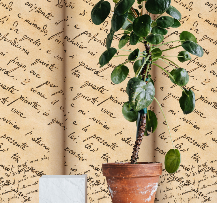 Kursyvinis rašto motyvas abėcėlinis tapetas - „Tenstickers“