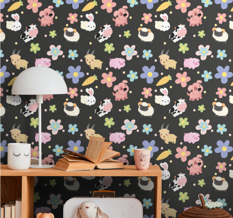 Laukinių gyvūnų ir triušių džiunglių tapetai - „Tenstickers“