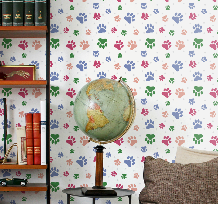 Letenų rašto dekoras šunų tapetas - „Tenstickers“