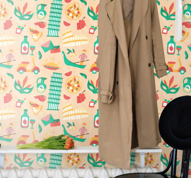 Mados ir maisto italijos paauglių miegamojo tapetai - „Tenstickers“