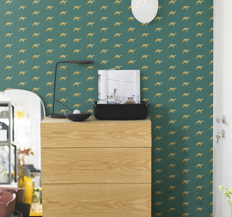 Mažų vėžlių raštas gyvūnų tapetai - „Tenstickers“