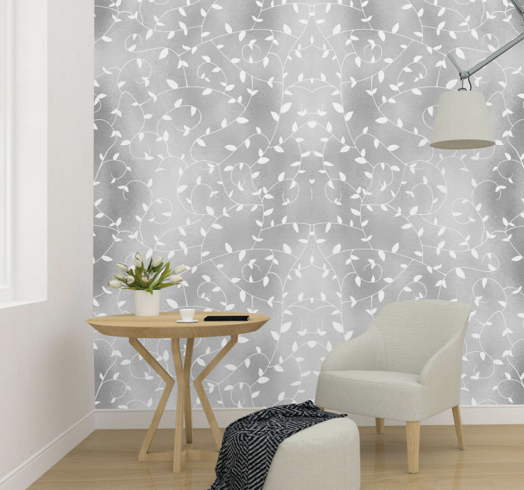 Medžio šakos baltos ir sidabrinės tapetai - „Tenstickers“