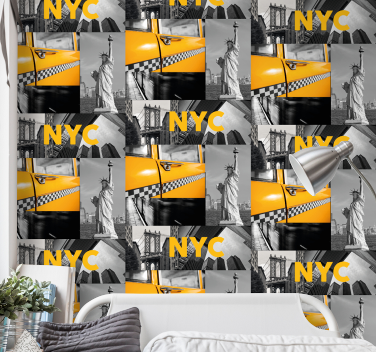 Miesto koliažas miesto tapetai - „Tenstickers“