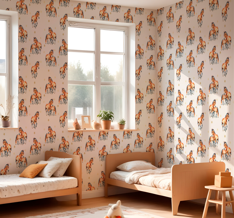 Motina ir kumeliukas arklių tapetai - „Tenstickers“