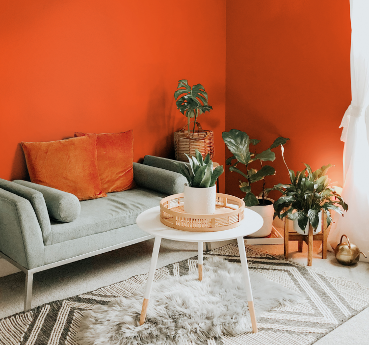 Oranžinės spalvos dizaino tapetai - „Tenstickers“