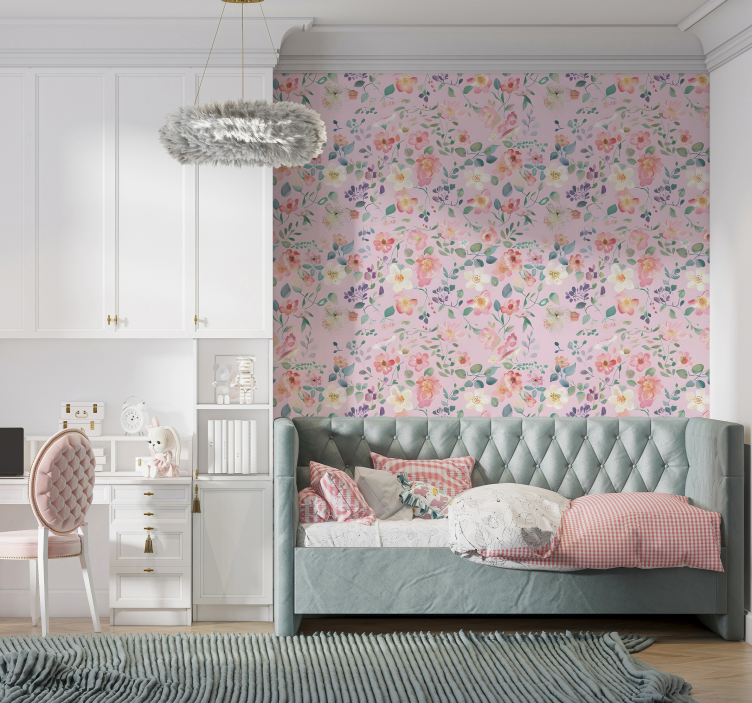 Pavasario sprogimas rožinis spalvos tapetas - „Tenstickers“