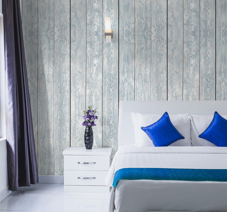 Pilkos medienos tekstūros tapetų žavesys - „Tenstickers“