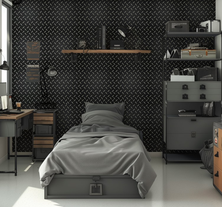 Plieno raštas tapetas paauglio kambariui - „Tenstickers“