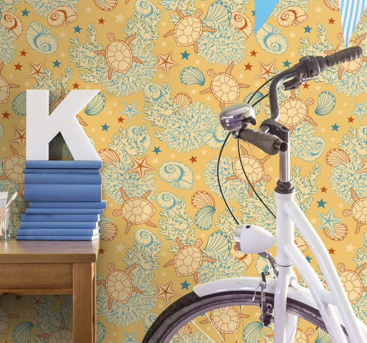 Povandeninis gyvenimas švelnių spalvų gyvūnų tapetai - „Tenstickers“