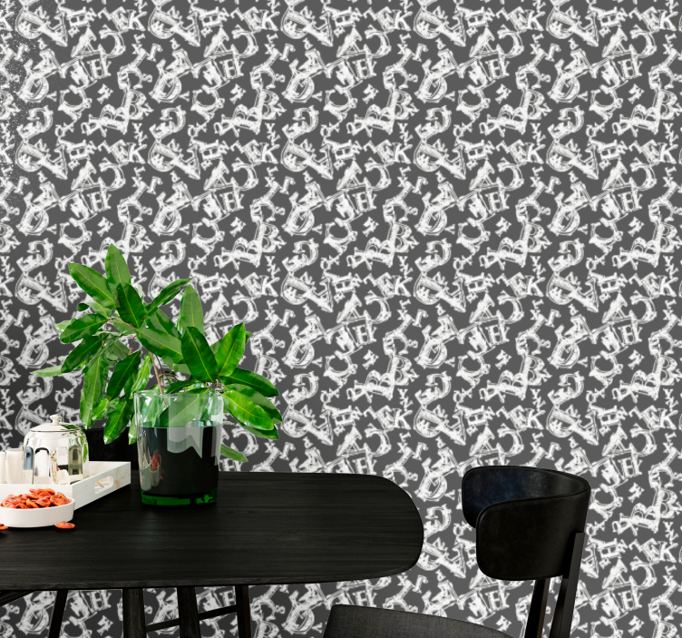 Puošnus inkaras kartojasi ornamentinės tapetos - „Tenstickers“