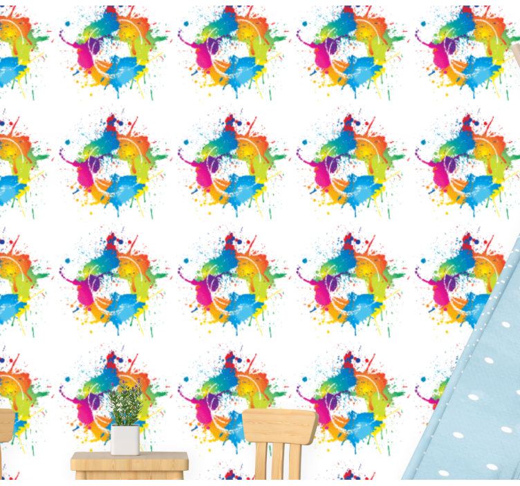 Purslų dažų efektas meno tapetas - „Tenstickers“