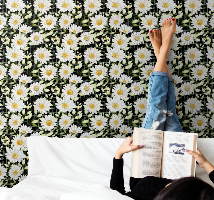 Ramunėlių gėlių ekranas tapetai geles - „Tenstickers“