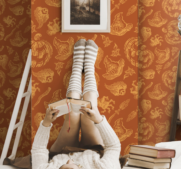 Ranka piešti elementai halloween tapetai - „Tenstickers“