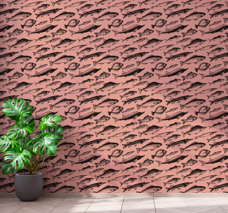 Rankomis piešti žuvis gyvūnų tapetai - „Tenstickers“