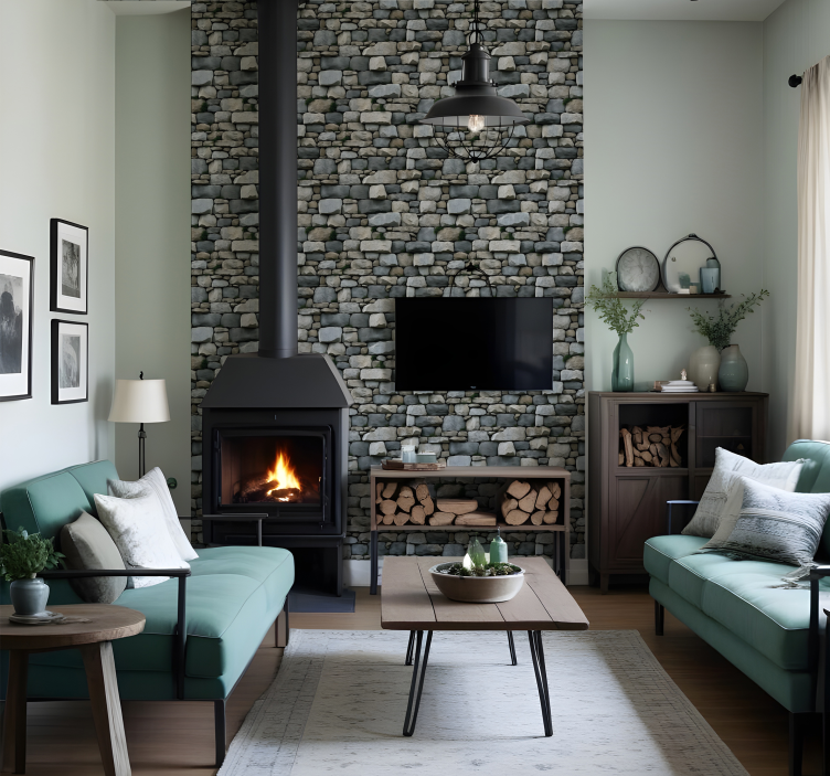 Realistiškas raštas akmens efekto tapetas - „Tenstickers“