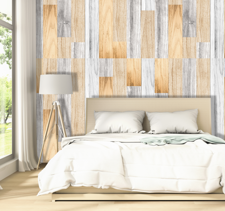 Rustic Planked Wood Effect tapetai medzio imitacija - „Tenstickers“