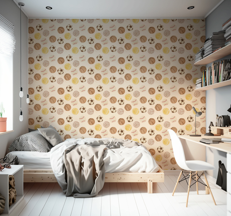 Senovinių kamuoliukų raštas vintažiniai tapetai - „Tenstickers“