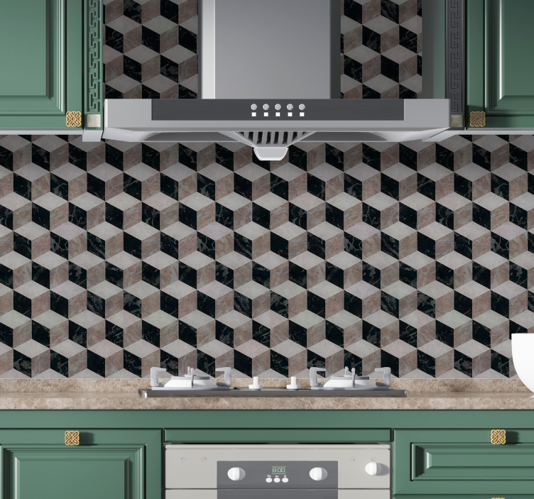 3d minimalistinių plytelių modernūs tapetai - „Tenstickers“