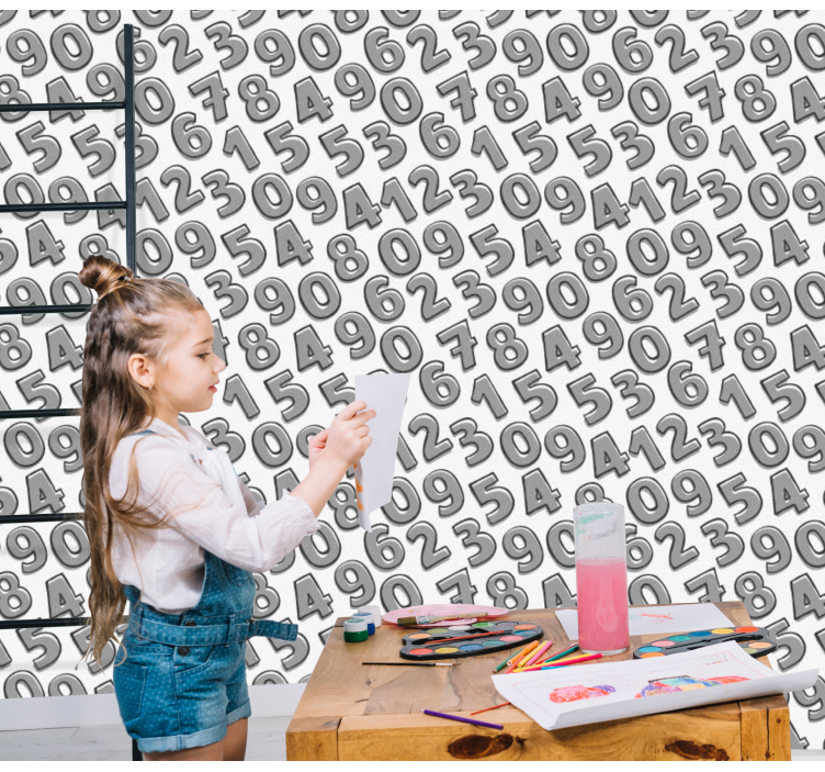 Skaičių išdėstymas abėcėlinis tapetas - „Tenstickers“