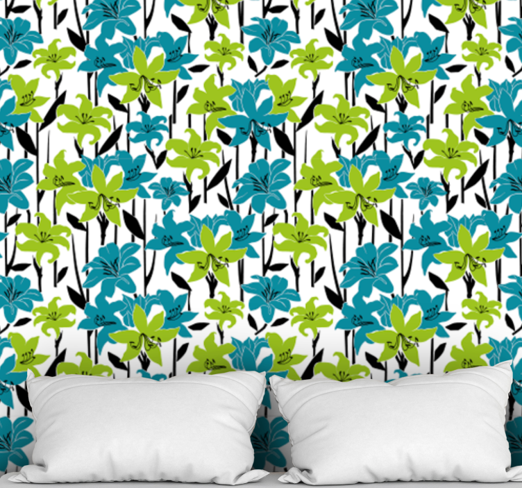 Spalvingas gėlių žydėjimas tapetai geles - „Tenstickers“