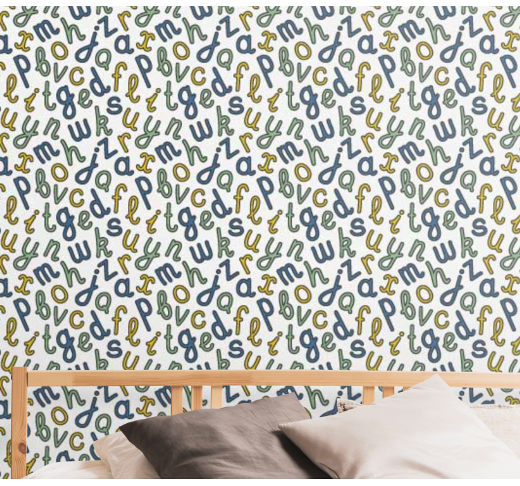 Spalvingi abėcėlės raidžių tapetai - „Tenstickers“