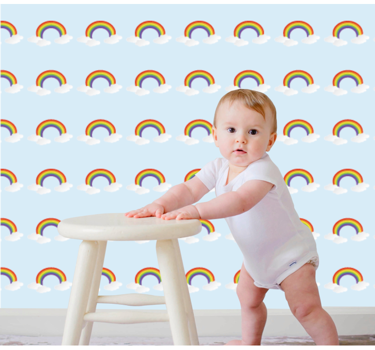 Spalvingi gražūs vaivorykštės ir debesų vaikai - „Tenstickers“