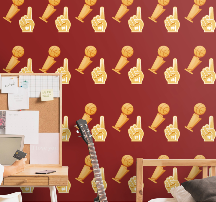 Sportinio gesto motyvas meno tapetas - „Tenstickers“