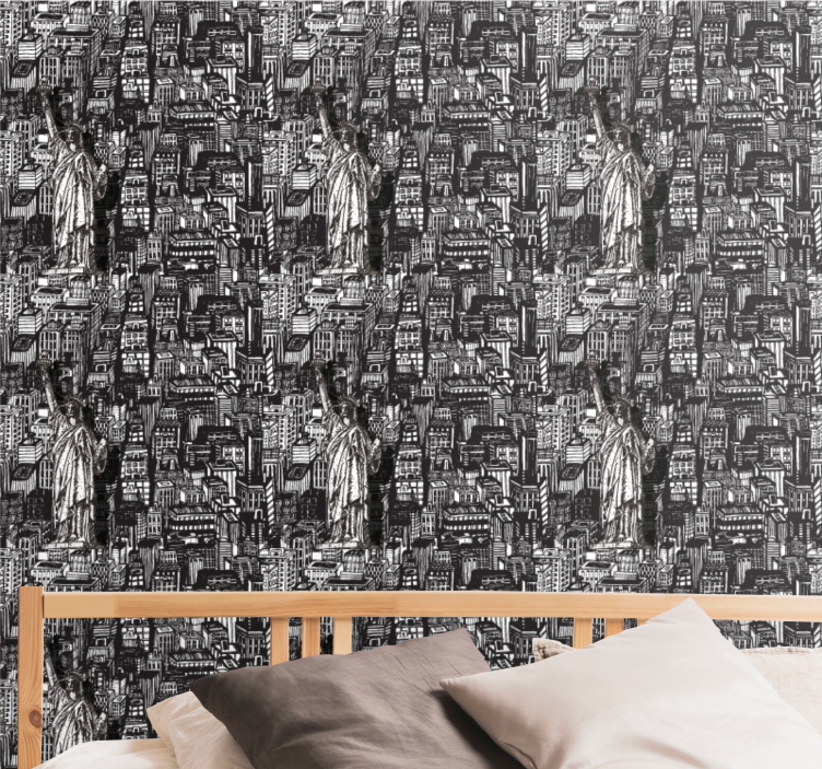 Statulos miesto koliažas miesto tapetai - „Tenstickers“