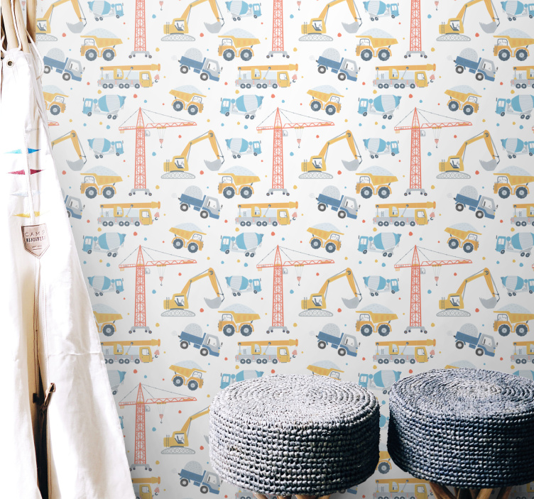 Konstrukcijos motyvai vaikiški tapetai - „Tenstickers“