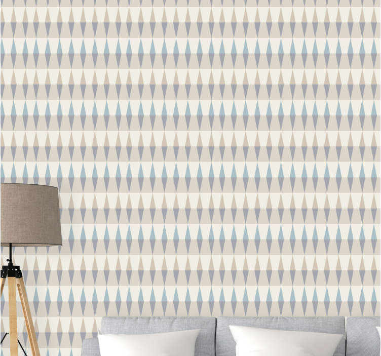 Stilizuotas deimantinis raštas geometrinis raštų tapetas - „Tenstickers“