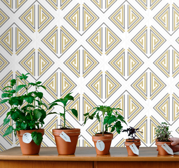 Stilizuoti trikampiai raštai geometrinis raštų tapetas - „Tenstickers“