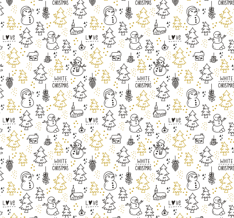 šventinė žiemos scena kalėdų tapetas sienoms - „Tenstickers“