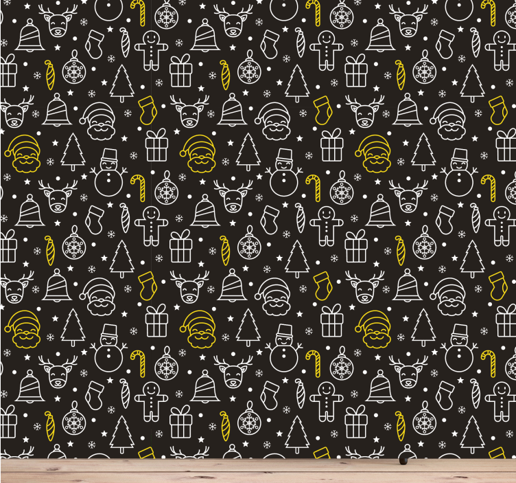 šventinio sezono ikonos kalėdų tapetas sienoms - „Tenstickers“