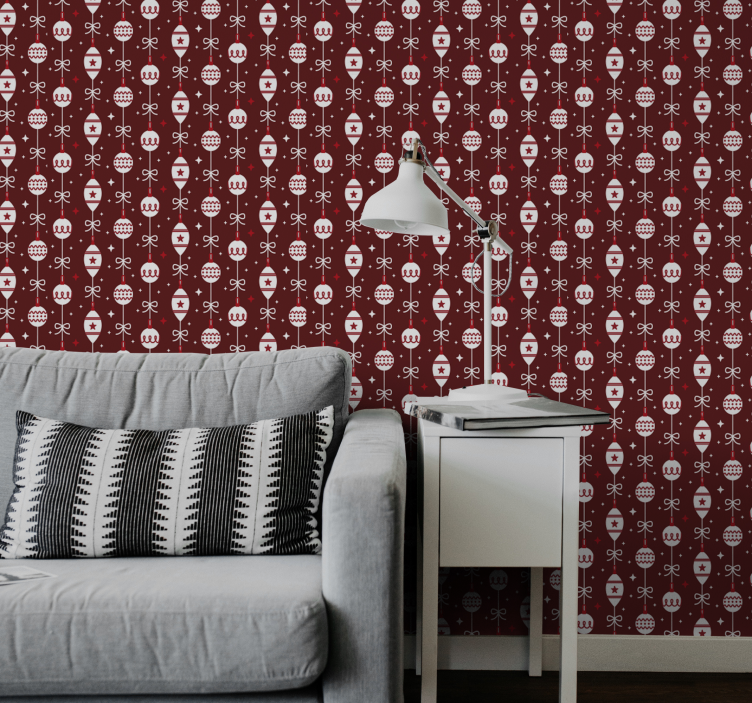 šventinis kaukolės motyvas kalėdų tapetas sienoms - „Tenstickers“