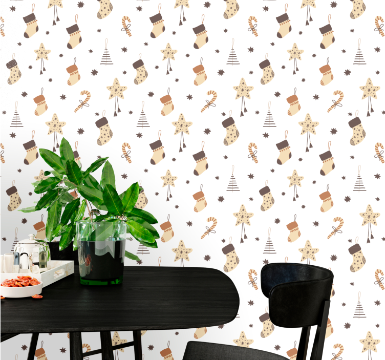 šventinių švenčių vaizdai kalėdų tapetas sienoms - „Tenstickers“