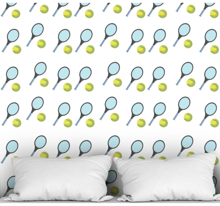 Teniso raketės ir kamuoliukai asmeninis tapetas - „Tenstickers“