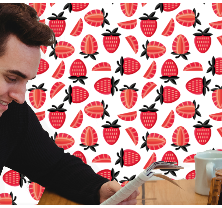 Uogų raštas gamtos sienos tapetas - „Tenstickers“