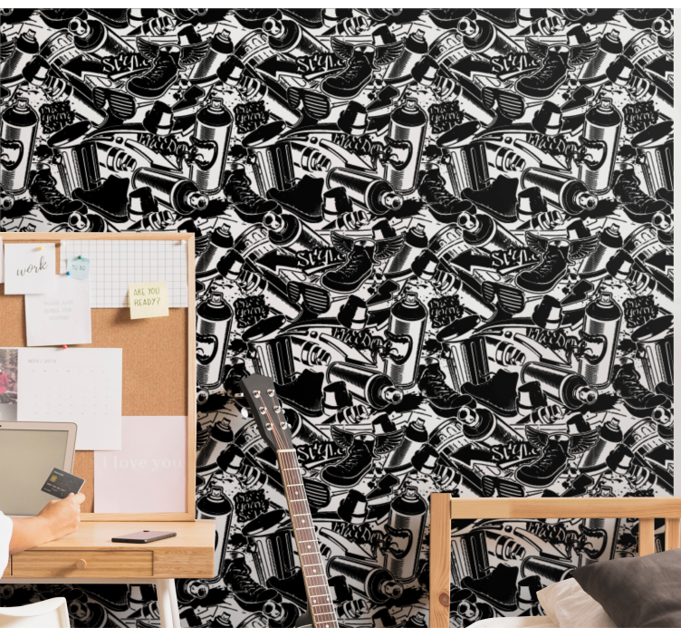 Vienspalvės grafiti sienų etiketės - „Tenstickers“