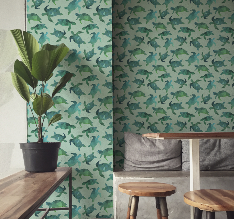 žali vėžliai gyvūnų tapetai - „Tenstickers“